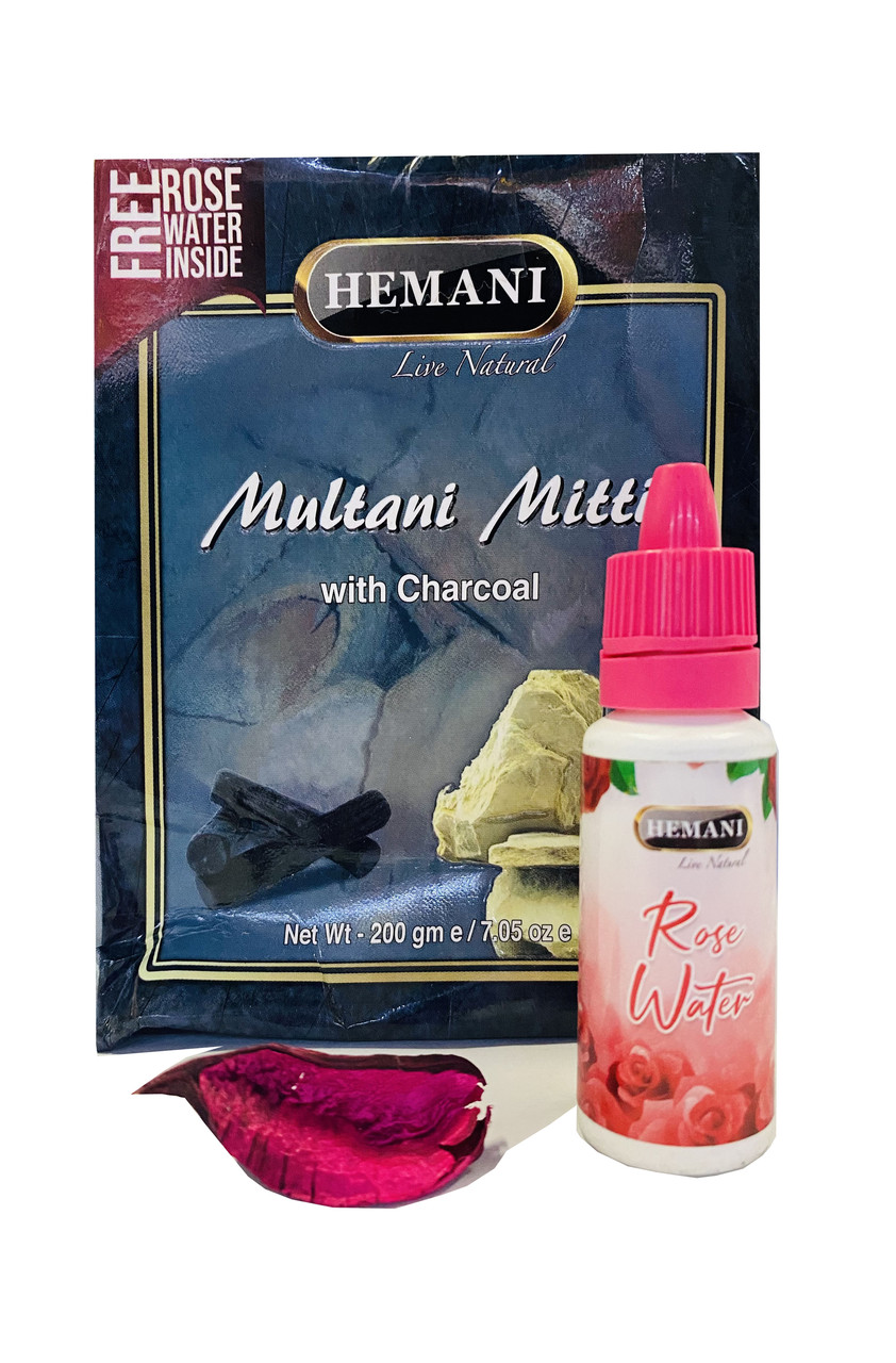 Маска для обличчя Hemani Multani Mitti with Charcoal 200 грамів