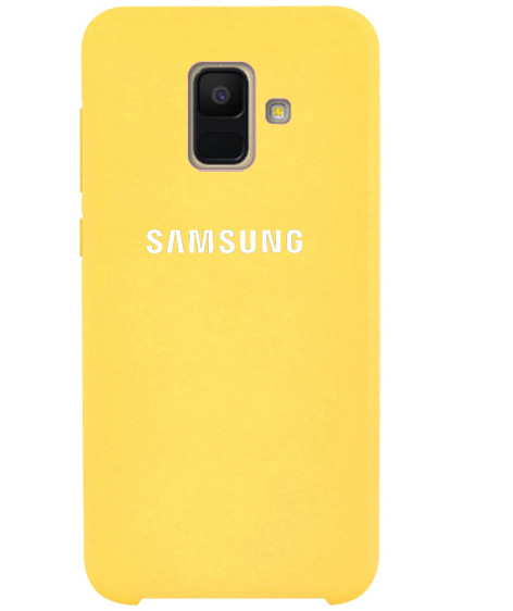 Чохол Silicone case для Samsung J6 2018 (07) Yellow жовтий, фото 1