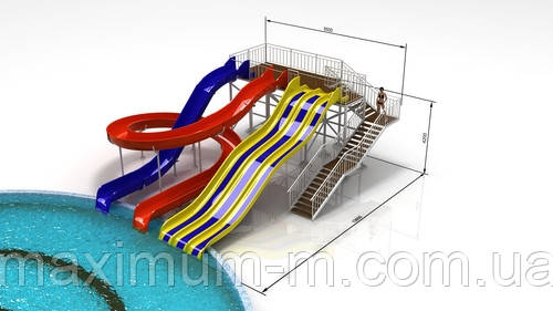 Водні гірки зі склопластику. Виробництво та продаж., фото 1