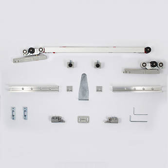 Розсувна система VILLES2000 5670 до 80 кг + подвійний доводчик Нержавіюча сталь