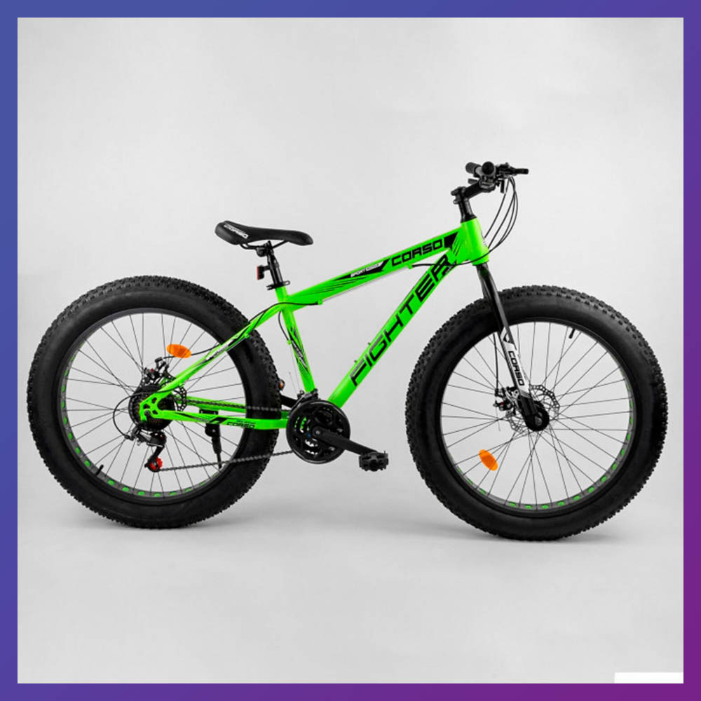 Велосипед Фэтбайк Двухколесный со Скоростями 21 Шт. Corso FIGHTER 40953 ...