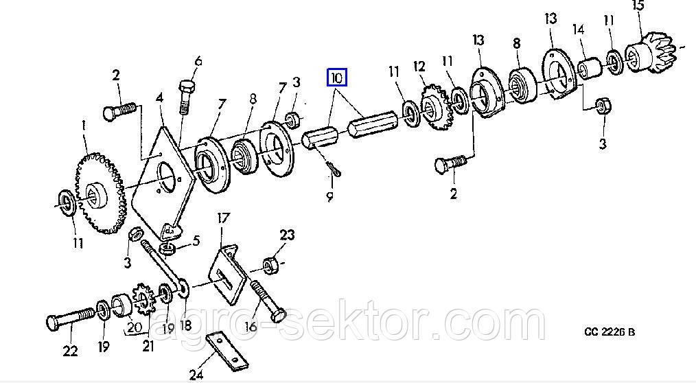 Вал шестигранний John Deere