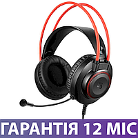 Ігрові навушники Bloody G200, з мікрофоном, геймерські з підсвічуванням, ігрова гарнітура для пк та ноутбуку