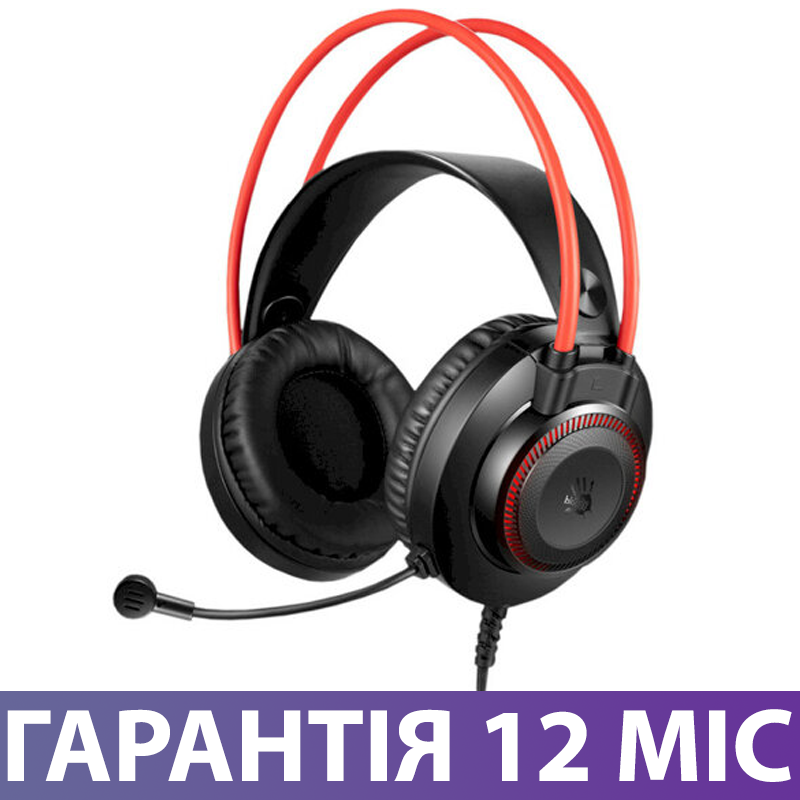 Игровые Наушники Bloody G200, с Микрофоном, Геймерские с Подсветкой ...