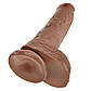 Фалоїмітатор KING COCK 10INCH COCK WITH BALLS Tan, 25,5х5,4 см., фото 5