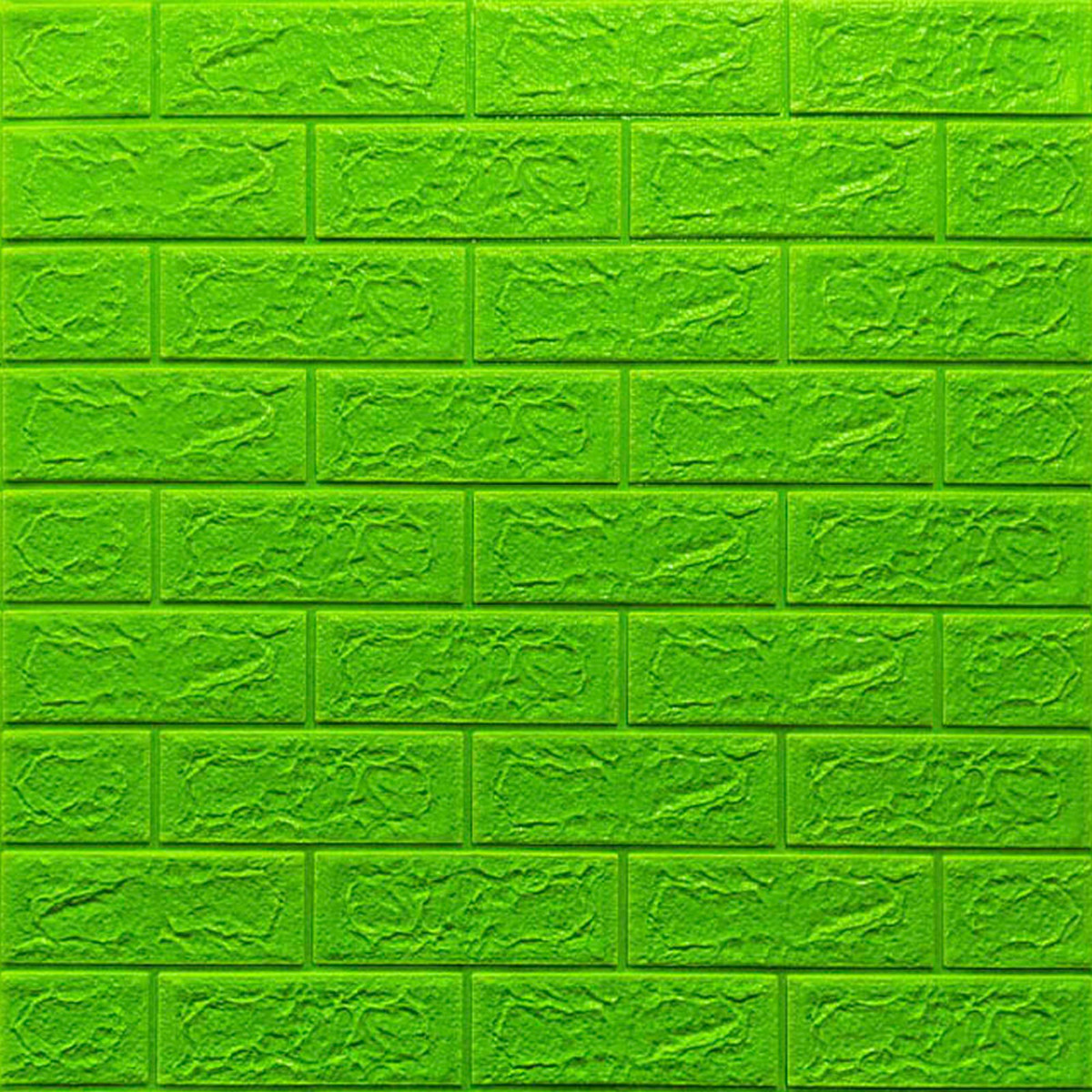 Самоклеюча декоративна 3D панель Цегла Зелений 700х770х5мм (013-5) SW-00000149