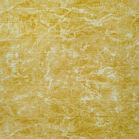 Декоративна 3D панель самоклейка під цеглу DEEP Yellow (068) SW-00000168, фото 2