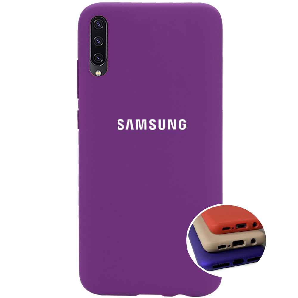 Чохол Silicone Full case для Samsung A50 (09) Purple фіолетовий, фото 1