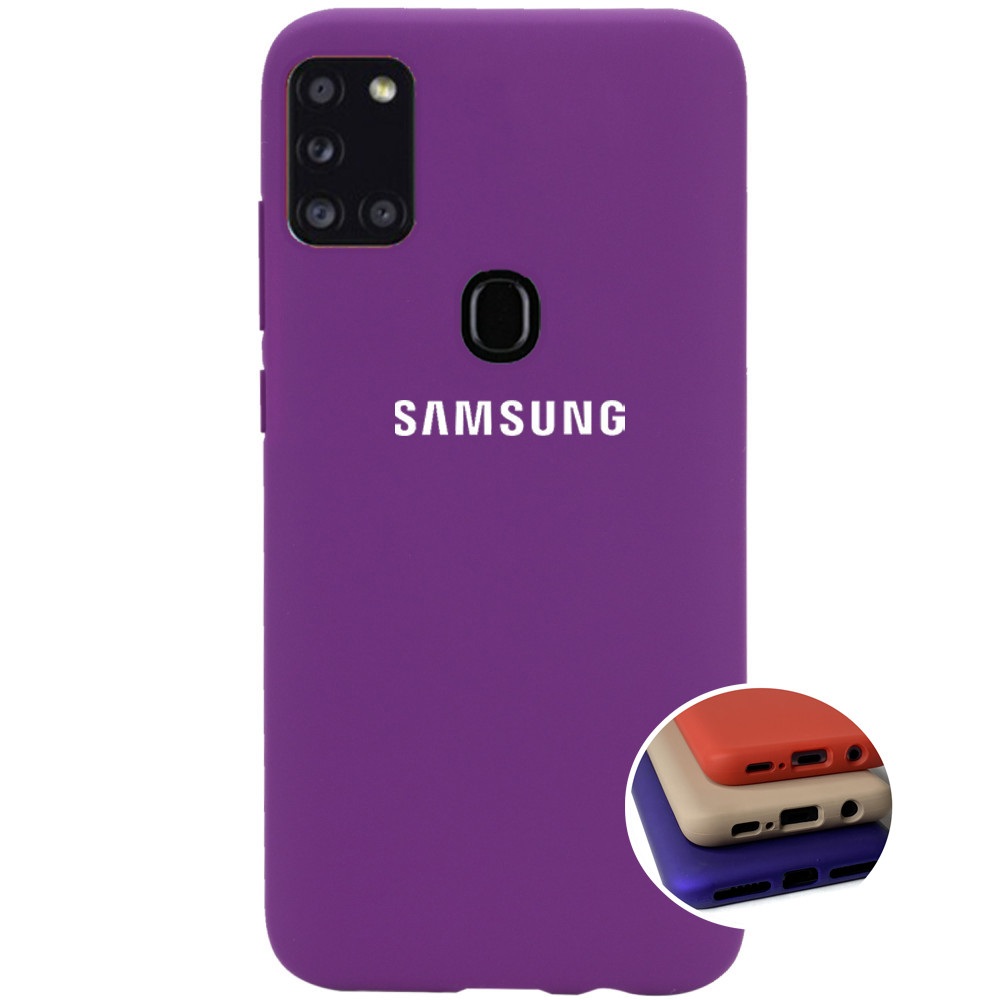 Чохол Silicone Full case для Samsung A21 (09) Purple фіолетовий, фото 1