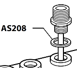 AS208 Металевий ущільнювач(для клапана бойлеру), 16,5x21,7x2,7mm, фото 2