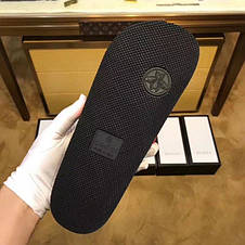 Жіночі чорні гумові шльопанці Gucci Гуччі сланці капці для пляжу шльопанці для басейну, фото 4