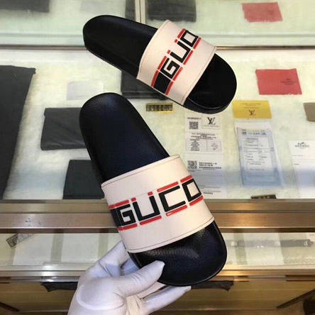 Жіночі чорні гумові шльопанці Gucci Гуччі сланці капці для пляжу шльопанці для басейну, фото 1