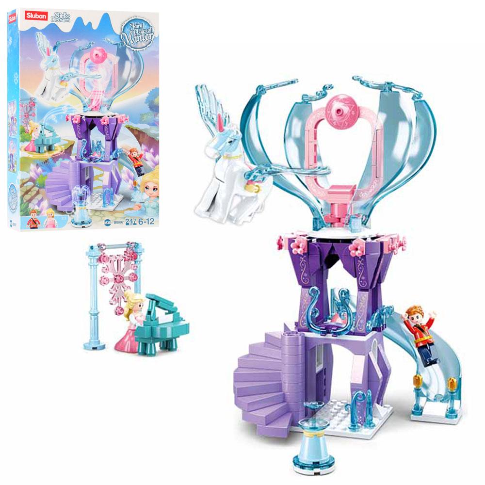 Конструктор дитячий Sluban для дівчинки 247 деталей, зимовий парк розваг 38-B0897, фото 1