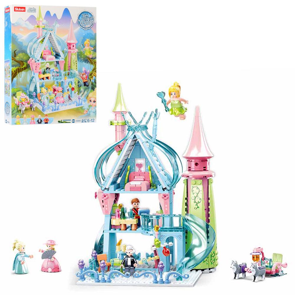 Конструктор для дівчинки замок SLUBAN, парк розваг, фігурки, 447 деталей M38-B0898, фото 1
