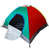 Намет 3-місний Зелений з оранжевим, фото 3