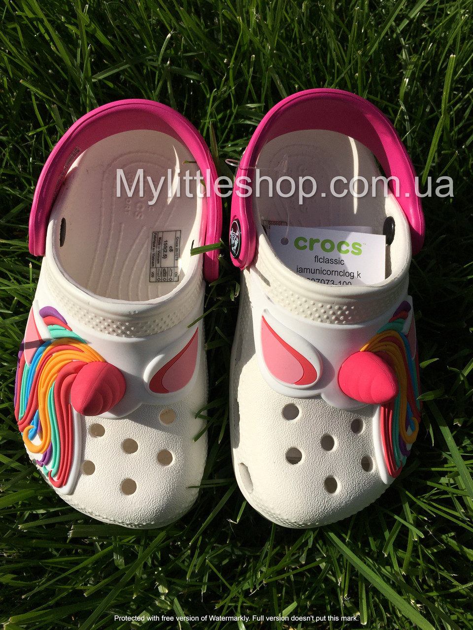 Сабо Crocs Classic I AM Unicorn Kids clog 33 р 20.1-20.8 см Дитячі Білі з єдинорогом 207073-100-J2 White