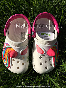 Сабо Crocs Classic I AM Unicorn Kids clog 24 р 13.2-14.0 см Дитячі Білі з єдинорогом 207073-100-C7 White