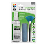 Набір для чищення Colorway 3 in 1 Cleaning Kit (CW-1031) OLED/LED/LCD/TFT (Спрей 100мл + Серветка + Щітка), фото 3