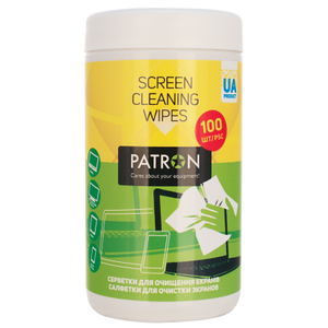 Вологі серветки PATRON Cleaning Wipes (F3-027) LED/TFT/LCD 100 шт