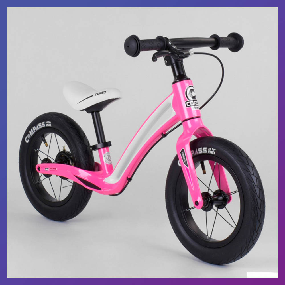 Дитячий беговел велобіг від на магнієвої рамі 12 дюймів Corso Prime C7 78753 рожевий