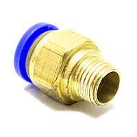 Фитинг латунный для пневмошланга (папа) 10 мм, резьба 1/2 дюйма