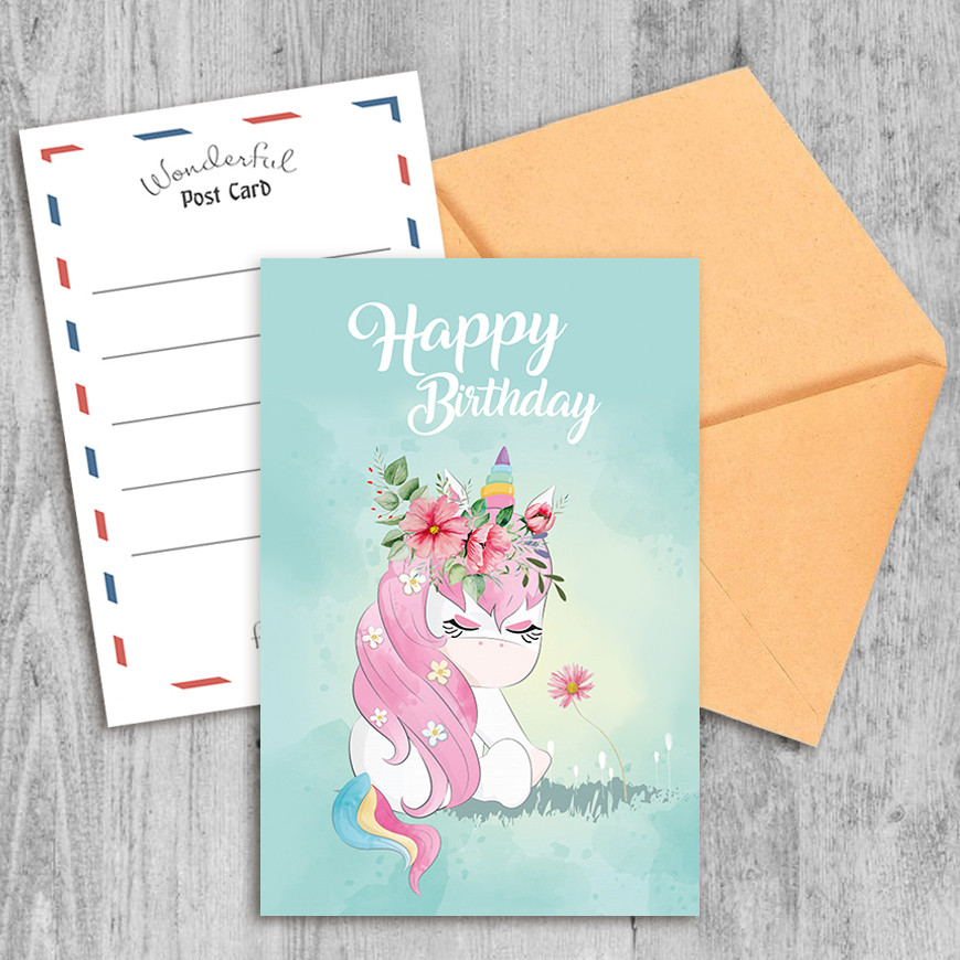 Поздовлива листівка Happy Birthday