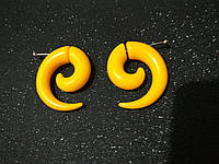 Растяжки для ушей обманки спираль 2шт (имитация пирсинга) 10 мм
