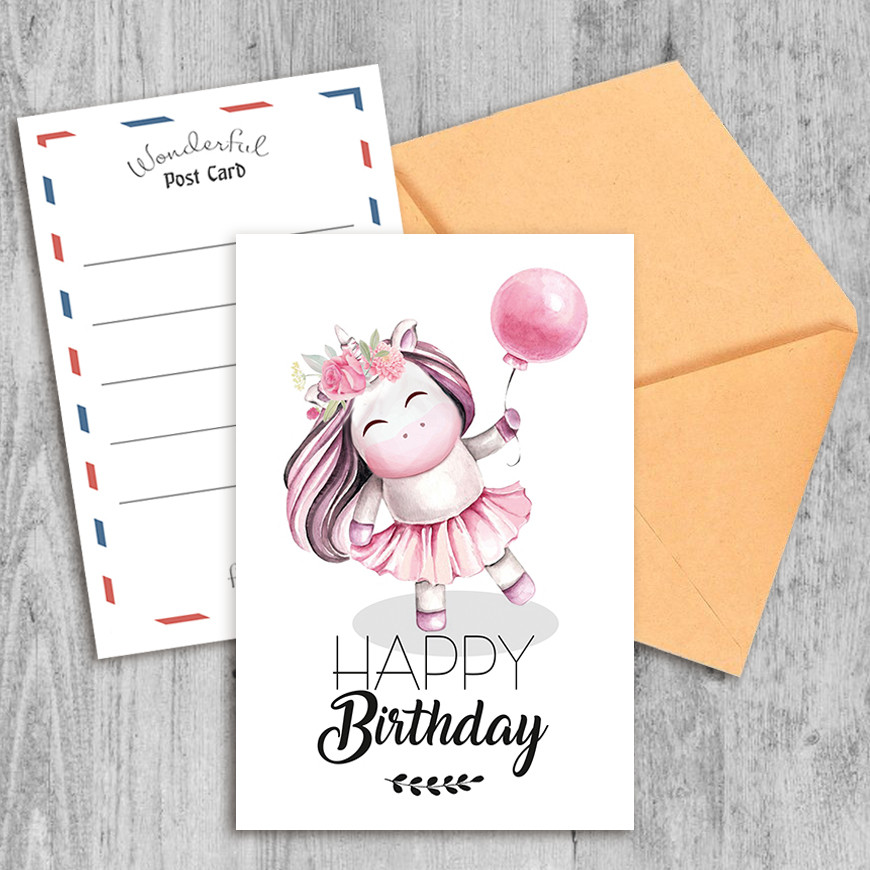 Поздовлива листівка Happy Birthday