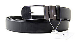 Чорний шкіряний ремінь чоловічий з пряжкою автомат