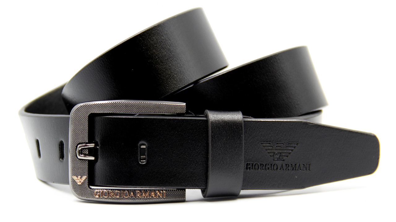 Шкіряний ремінь Giorgio Armani шкіряний чоловічий