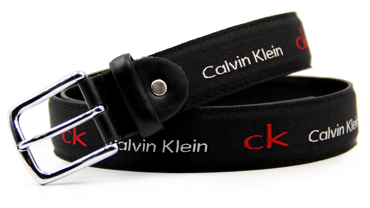 Пояс текстильний Calvin Klein брендовий шкіра