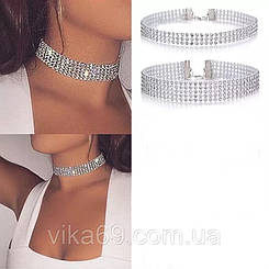 Чокер із дрібними стразами