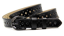 Жіночий шкіряний ремінь з класичної пряжкою