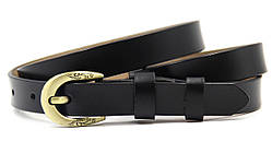 Шкіряний пояс жіночий з класичної пряжкою