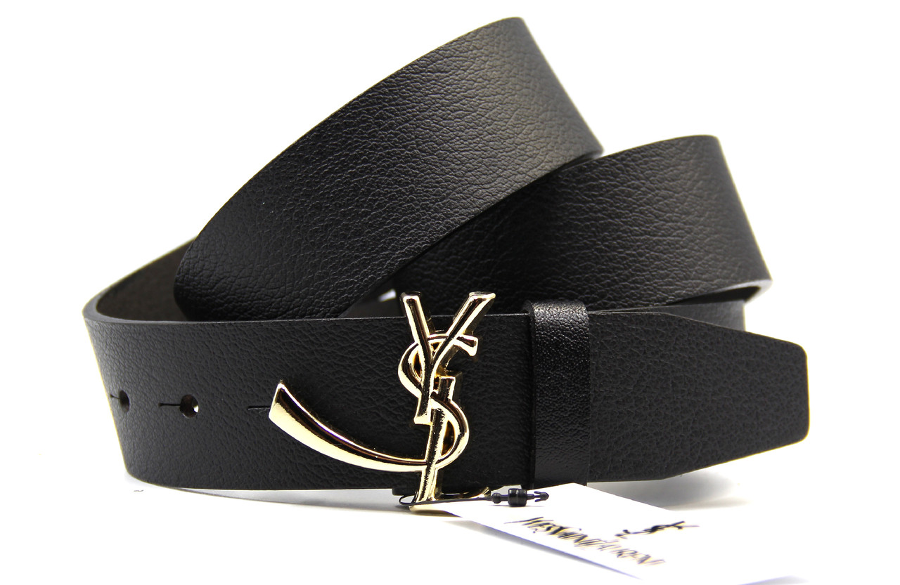 Ремінь з натуральної шкіри Yves Saint Laurent жіночий Туреччина