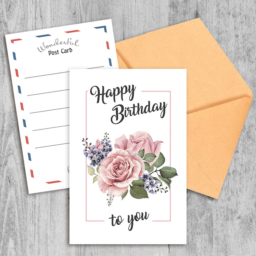 Поздовлива листівка Happy Birthday