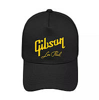 Кепка бейсболка Gibson Les Paul катон черная с желтым лого