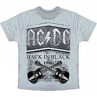 Футболка AC/DC - Back in Black (меланж) (Rw)