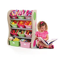 Органайзер с разноцветными ящиками Step 2 FUN TIME ROOM ORGANIZER 89x67x36 см розовый/салатовый