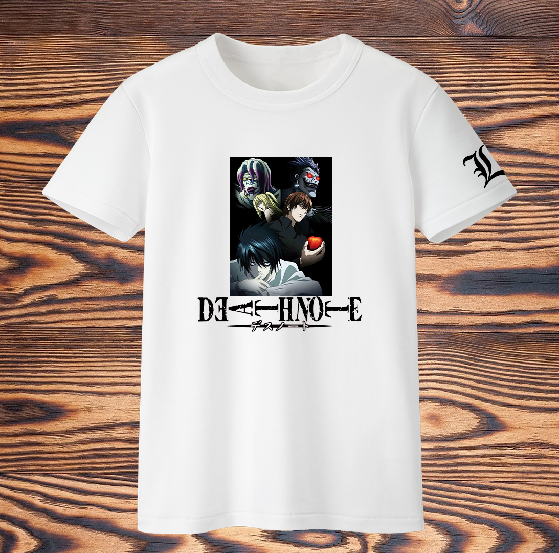 Чоловіча футболка з принтом аніме "Тетрадь смерті"