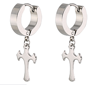 Сережки-обманки(без проколу) з нержавіючої сталі з шипами в стилі панк 2шт