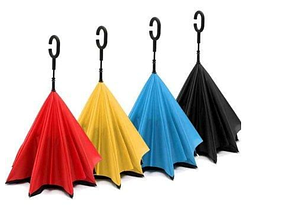 Парасолька Zp-brella - Парасолька зворотного Складення "Umbrella" Однотонна Мікс, фото 4