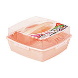 Посуд для пікніка на 6 персон 32 предмети рожевий SP-180 "Irak Plastik" (Туреччина)., фото 5