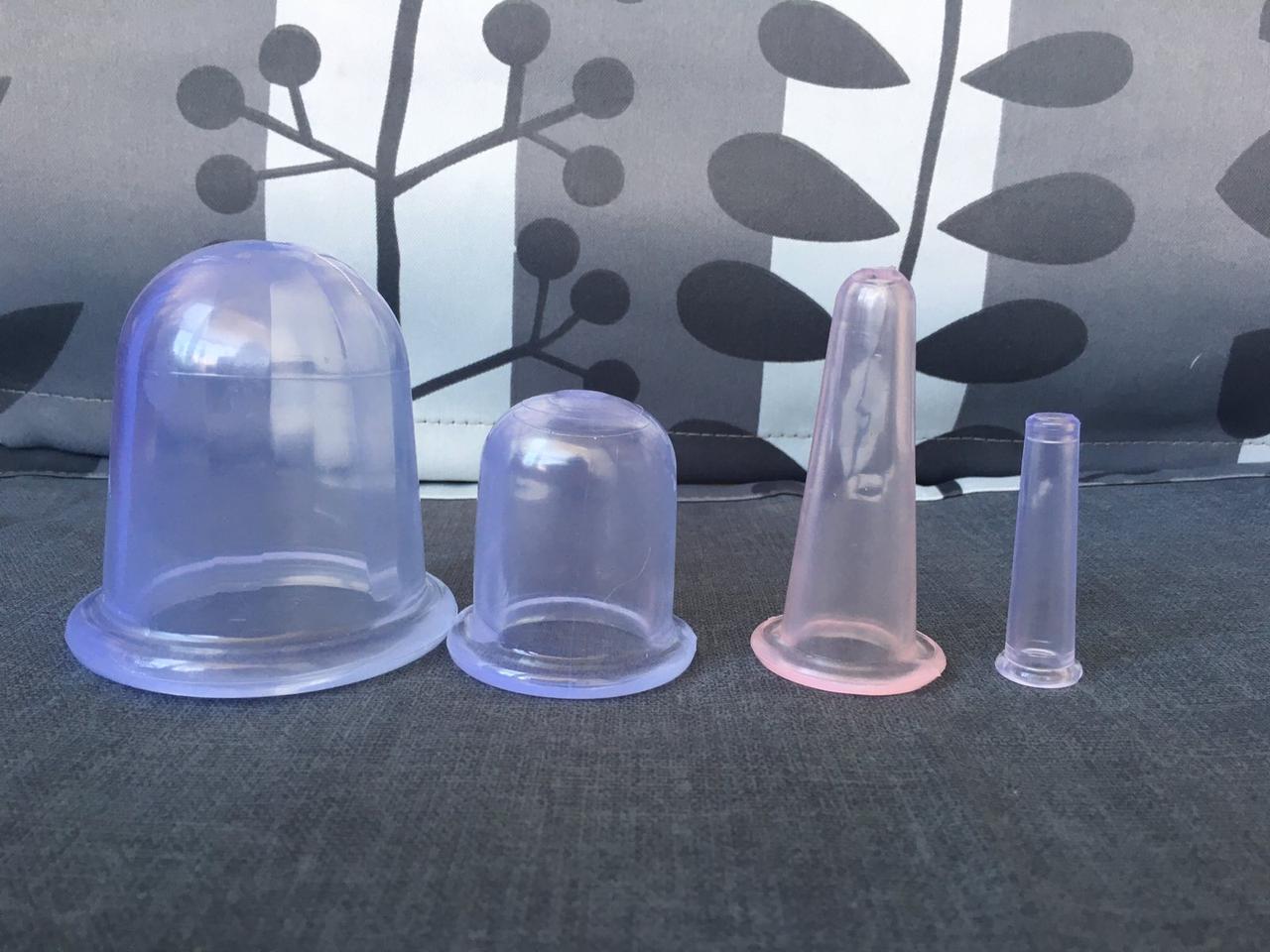 Набір силіконових масажних банок 4 шт, фото 1