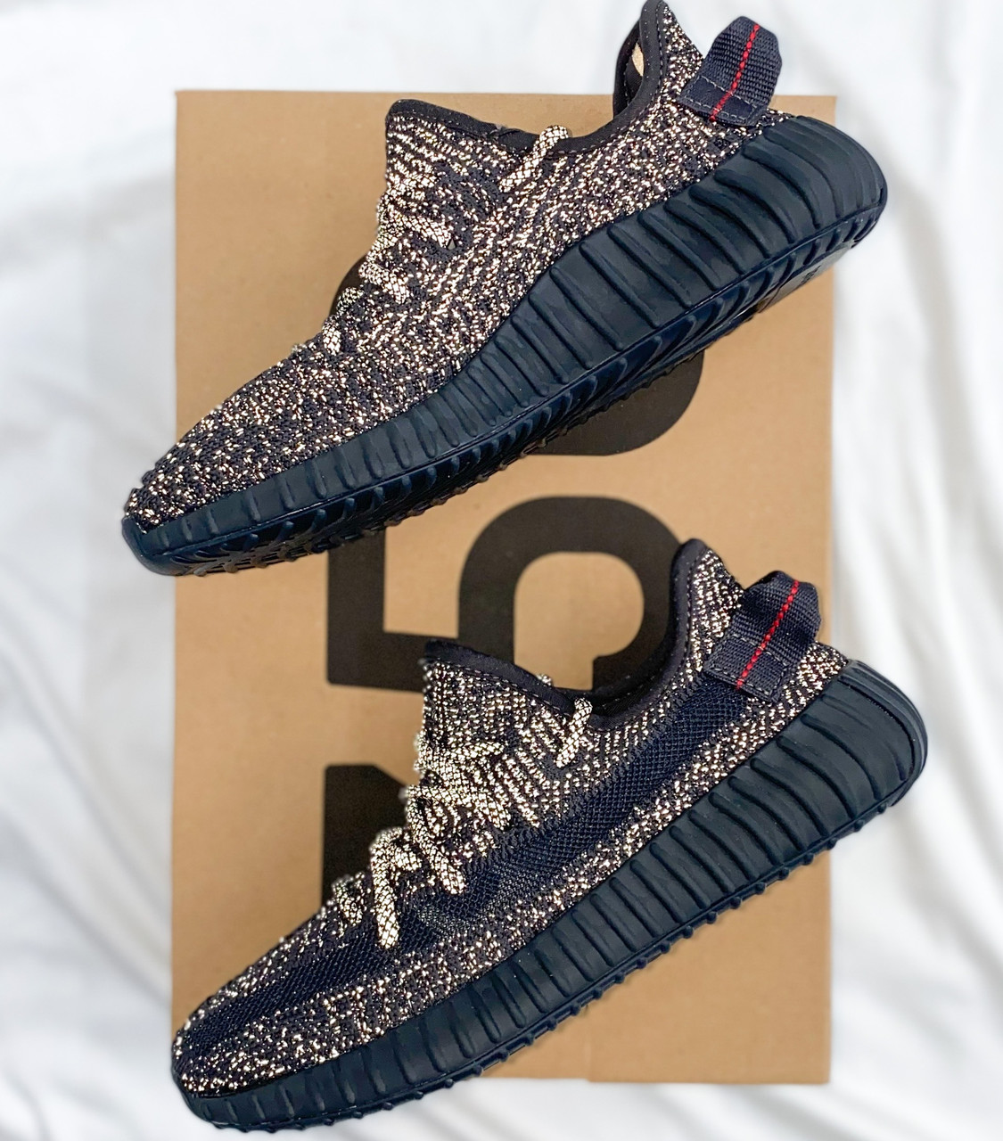 Чоловічі кросівки Adidas Yeezy Boost 350 Black Reflectiv весна-осінь-літо демісезонні. Фото в живу. топ, фото 1