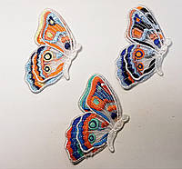 Декор нашивка на одежду бабочка 3Д