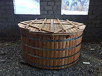 Купель из древесины лиственницы, диаметр 2м