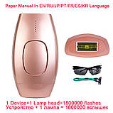 Фотоепілятор домашній. MEDSET PiPi-рожевий F1 600000 спалахів IPL, фото 7