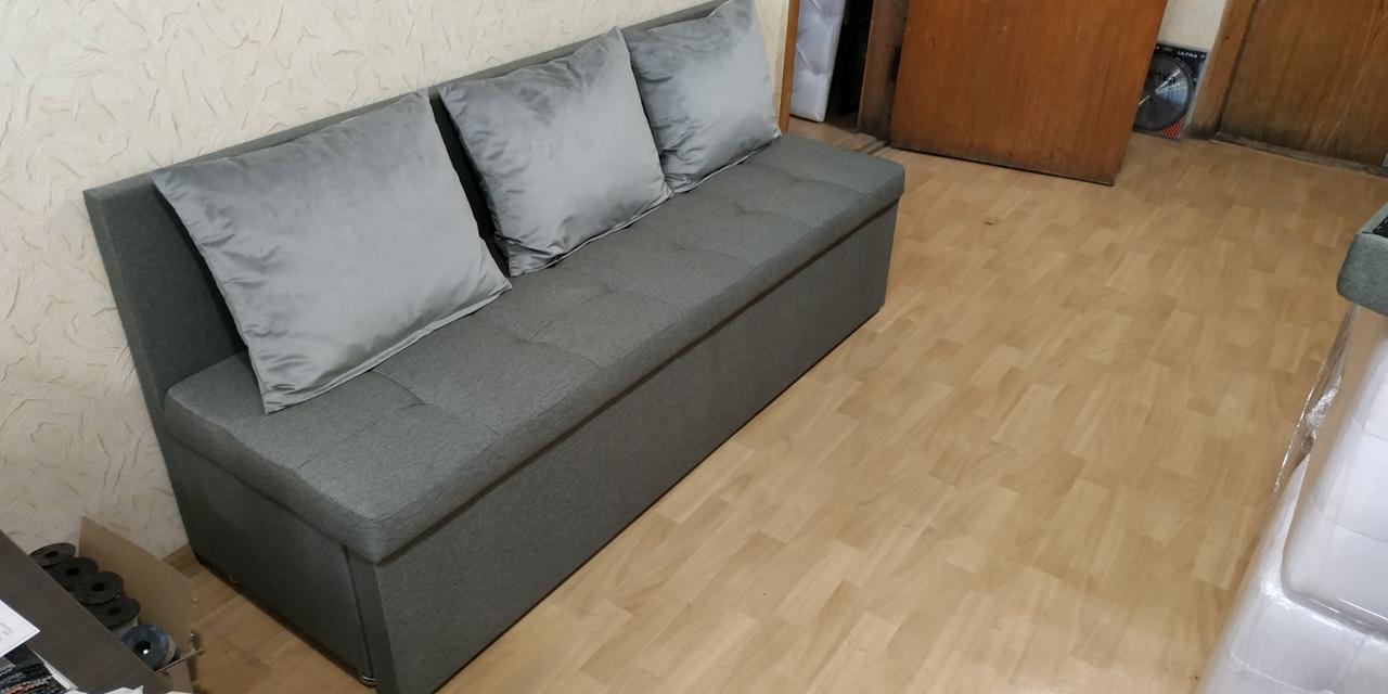 Диван для вузької кухні, коридору з ящиком + спальним місцем 1800х550х800мм
