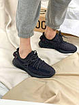 Чоловічі кросівки Adidas Yeezy Boost 350 Black Reflectiv весна-осінь-літо демісезонні. Фото в живу. топ, фото 2